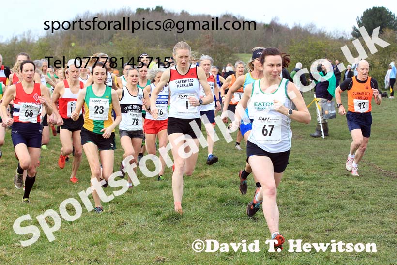 Womens and Mens 65+ in the 2023 BMAF Cross Country Champs., Wallsend. Photo: David T. Hewitson/Sports for All Pics